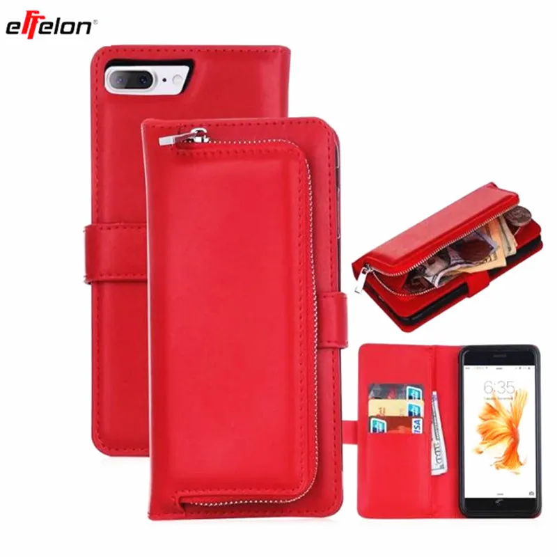 Wallet Leather Case For iPhone 7 6 6S 6 Plus 6Plus Multi Functional 2 in 1 Detachable Leather Wallet Flip Cover Phone Case 1-plus-5-cover : image Wallet Leather Case For iPhone 7 6 6S 6 Plus 6Plus Multi Functional 2 in 1 Detachable Leather Wallet Flip Cover Phone Case 1-plus-5-cover