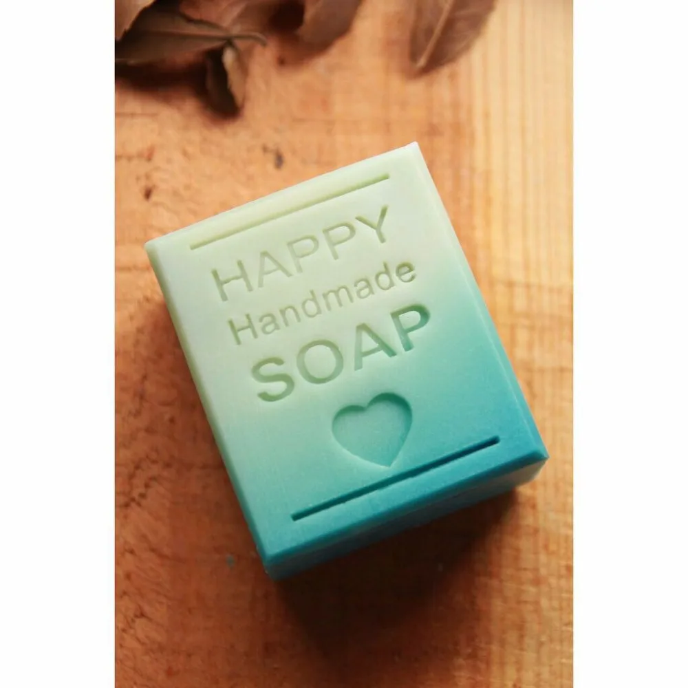 

Free Shipping HAPPY Handmade Soap Acrylic Seal Mold Seal Frame Mini Diy Natural Organic Glass Patterns5*4cm
