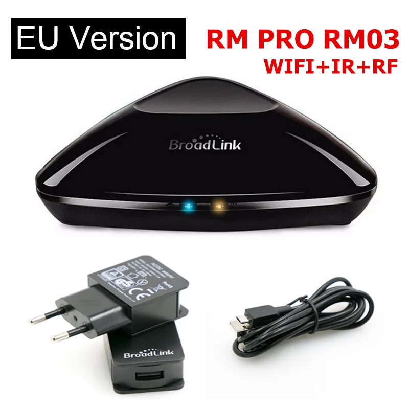 Broadlink RM33 RM Pro+, автоматизация умного дома wifi+ IR+ RF Универсальный Интеллектуальный переключатель дистанционного управления для iphone IOS ipad Android - Цвет: EU Plug RM Pro RM33