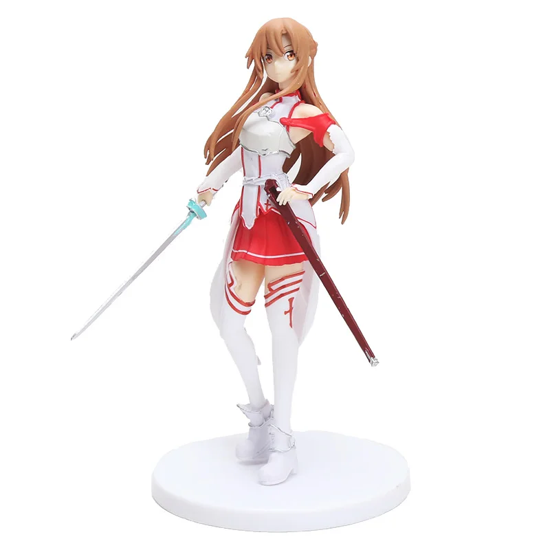 Anime SQ Sword art online Asuna (White Color Ver.) Collection Action Figure Model Toy 18cm