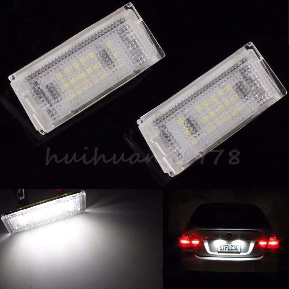 1 пара 18 SMD СВЕТОДИОДНЫЙ фонарь освещения номерного знака для BMW E46 4 двери 1998-2003 ошибок 12В 2Вт белый светодиодный светильник