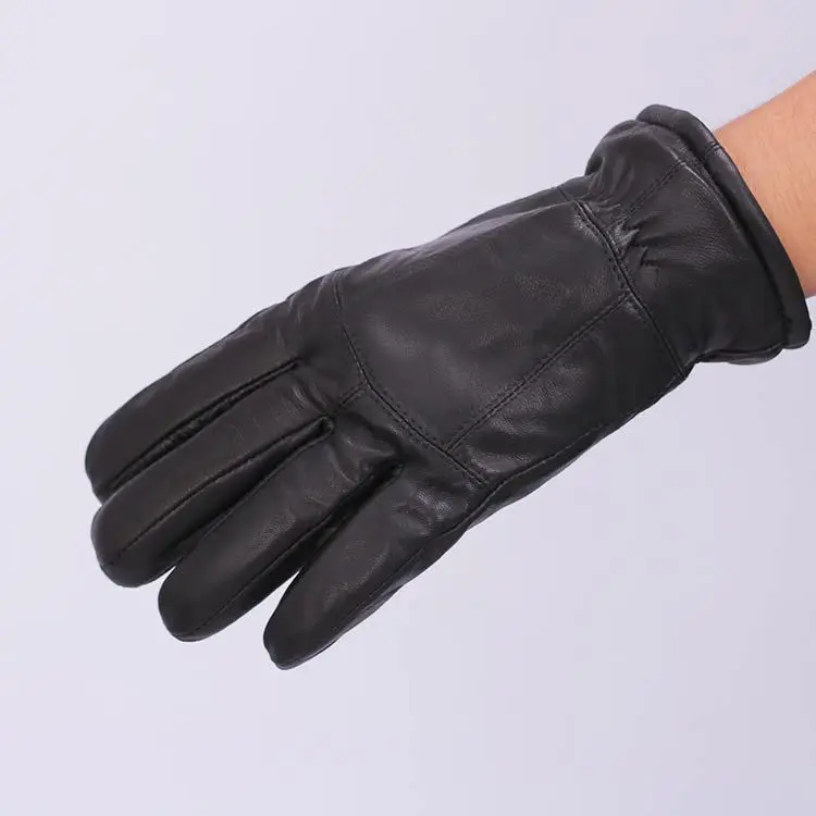 Новые мужские перчатки из овчины, перчатки из натуральной кожи для мужчин, зимние уличные теплые меховые утолщенные теплые лоскутные перчатки