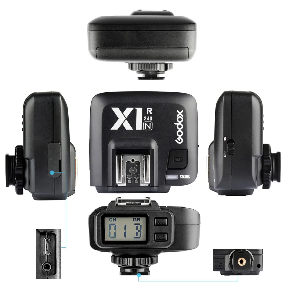 Godox X1R-N Only the Receiver Camera Flash Trigger For Nikon (1)