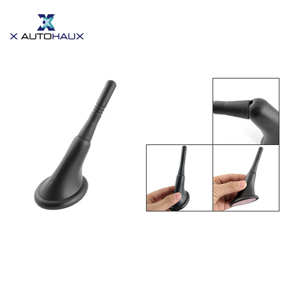 

X AUTOHAUX 4.2" Aerials Antenna Radio FM Signal Design For All Cars Black Anti Static Car Roof Trunk Decorative Antenna