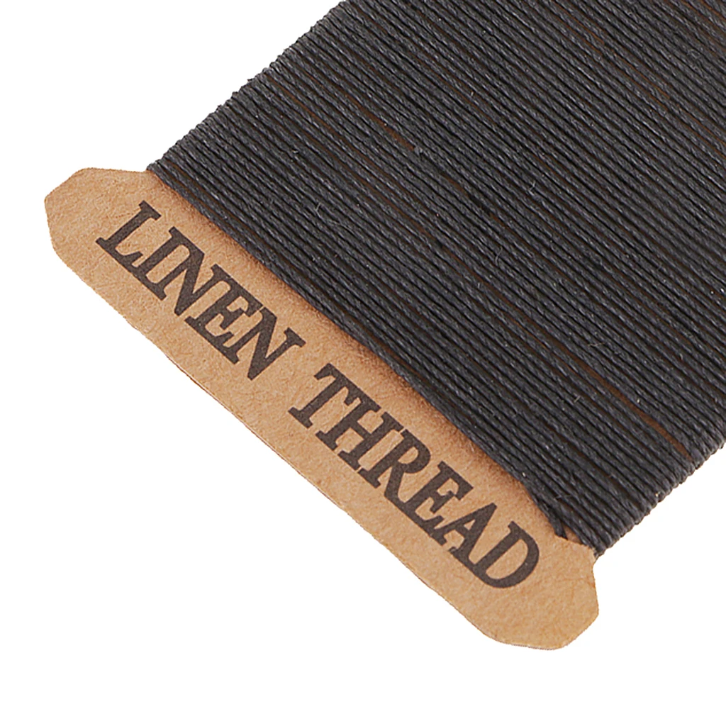 1 Piece Soft Round Linen Waxed Line Sewing Thread for Leather Crafts M009 Linen Practical Durable