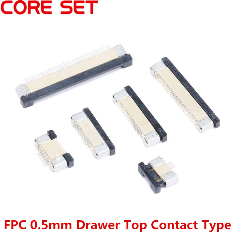 10 шт./лот FPC разъем 0 5 мм Выдвижной Тип 4P 6P 8P 10P 12P 14P 16P 18P 20P 24P 26P 30P 32P 34P 40P|fpc connector|contact