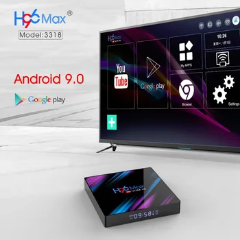 

H96 MAX Android 9.0 TV Box 4G 32G RK3318 4 Core 2.4G/5G Wifi BT 4.0 4K HD Set Top Box Google Play YouTube Netflix H96max