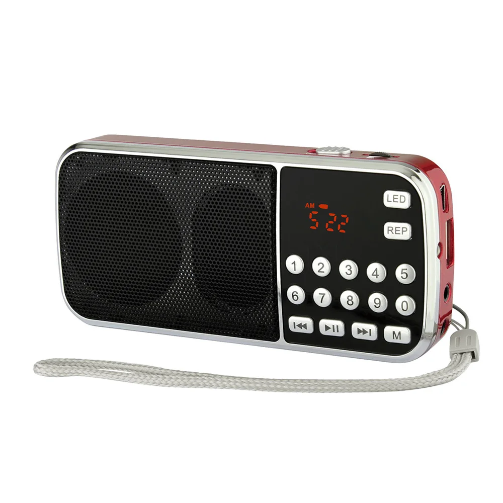 Kebidu модный портативный мини mp3 плеер Hi Fi аудио динамик фонарик усилитель Micro SD TF FM