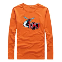 HOT 2016 Delaware State Hornets logo tshirt Men’s long sleeve diy Design summer mens fitness t shirts fashion