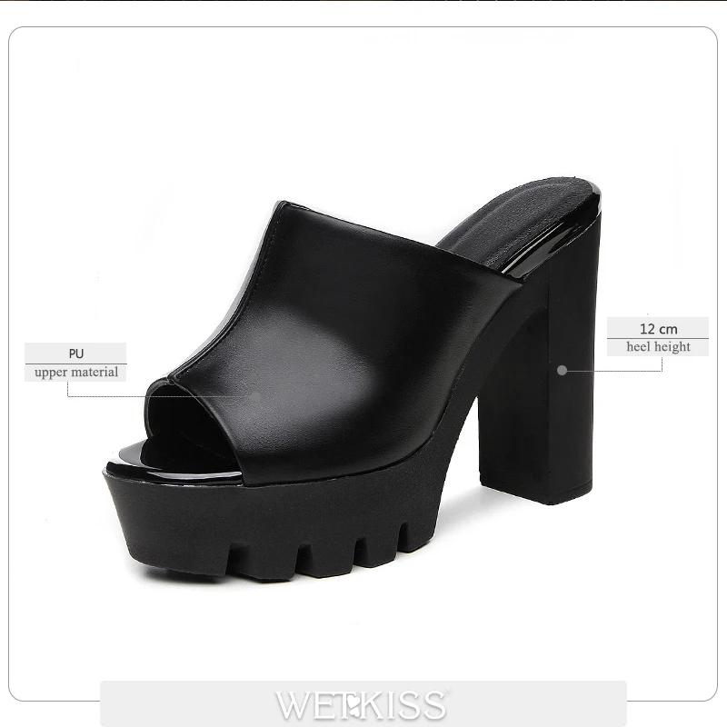 Женские мюли на платформе и квадратном каблуке с открытым носком|ladies slippers|slippers
