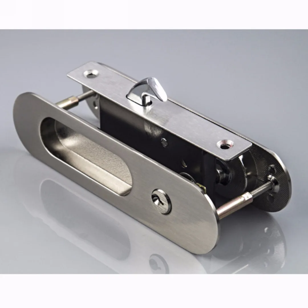 High Quality Recessed Invisible Handle Door Cabinet  Lever Mortise Lock Bathroom Kitchen Balcony Sliding Door Lock Mayitr