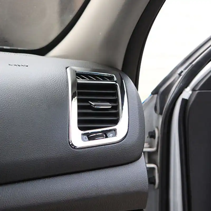 2pcs Chrome Interior Air Vent Cover Trim Accessories For Kia K5 Optima 2011 2012 2013 2014 2015
