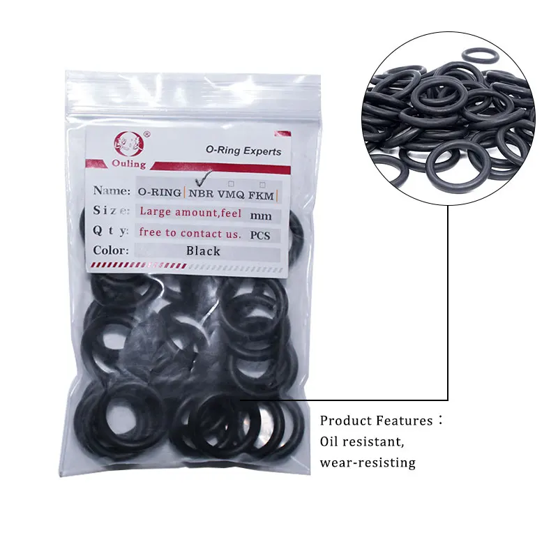 Replacement Black Flexible Rubber Oil Sealing O Rings 28x1.5mm 20Pcs 