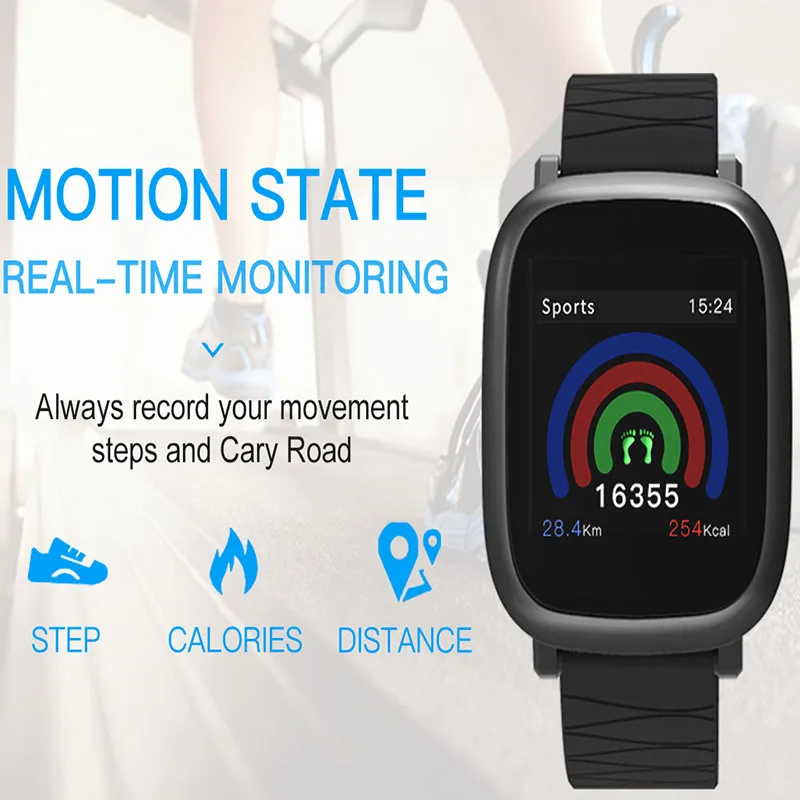 Wearpai Bluetooth Smart часы Для мужчин M30 с Цвет Экран цифровые спортивные Фитнес трекер