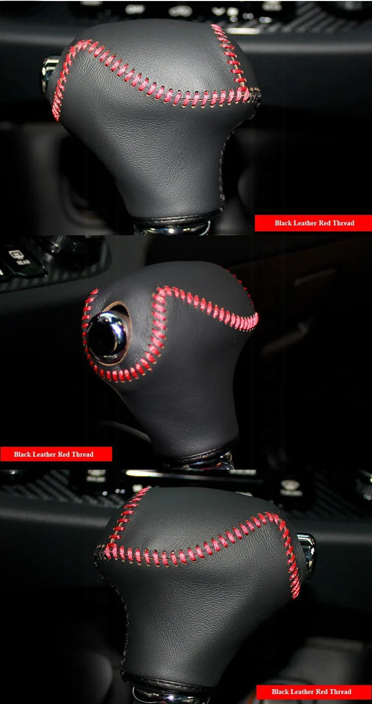 for Kia Sportage 3 K3 Sorento gear shift knob covers Red Thread
