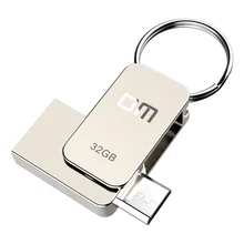 DM PD020 8GB 16GB 32GB USB2.0 with double connector for OTG smartphone and computer 100% waterproof metal housing