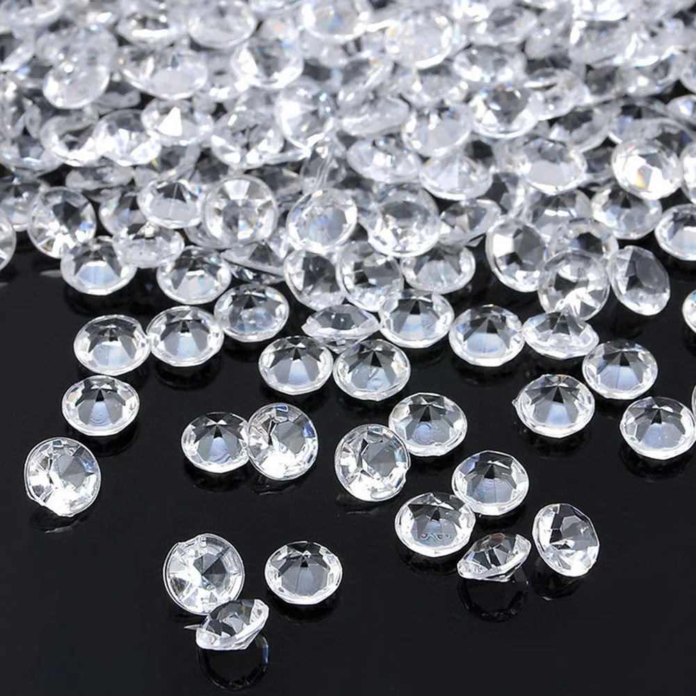 1000 Pcs Crystal Bling Transparent Confetti Crafts Wedding Party Decoration Table Diamond Decor Party Festive Supplies New Hot 1000 Pcs Crystal Bling Transparent Confetti Crafts Wedding Party Decoration Table Diamond Decor Party Festive Supplies New Hot