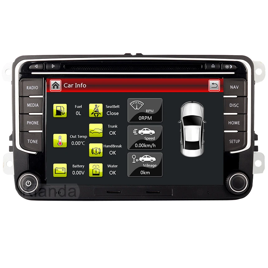 Discount RNS 510 car radio for Volkswagen Golf Polo Passat b6/b7 Tiguan octavia with 3G GPS Bluetooth Radio USB SD Steering wheel Control 1