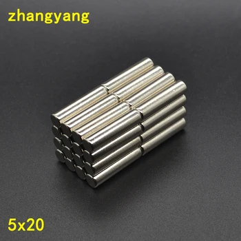

2/5/10/20/pcs Cylinder Strong Round Neodymium Rare NdFeB Earth Fridge Magnets N50 5x20 mm Magnet 5*20mm 5mm*20mm