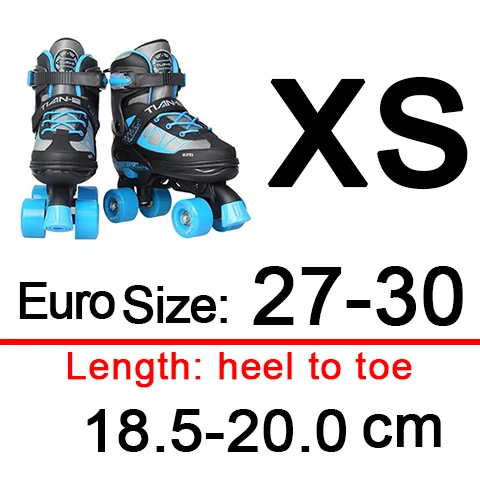 Детский ролик на коньках двухрядные роликовые коньки, ботинки 4 класса регулируемые детские Patines En Linea 4 PU колеса кроссовки IB22 - Цвет: blue size XS