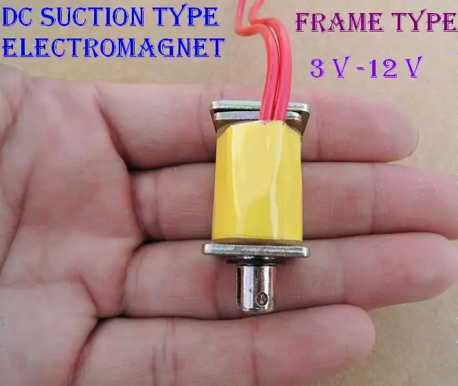 

Free Shipping! 2PCS 3-12 V DC Suction Type Electromagnet Frame Type Electromagnet Solenoid Stroke