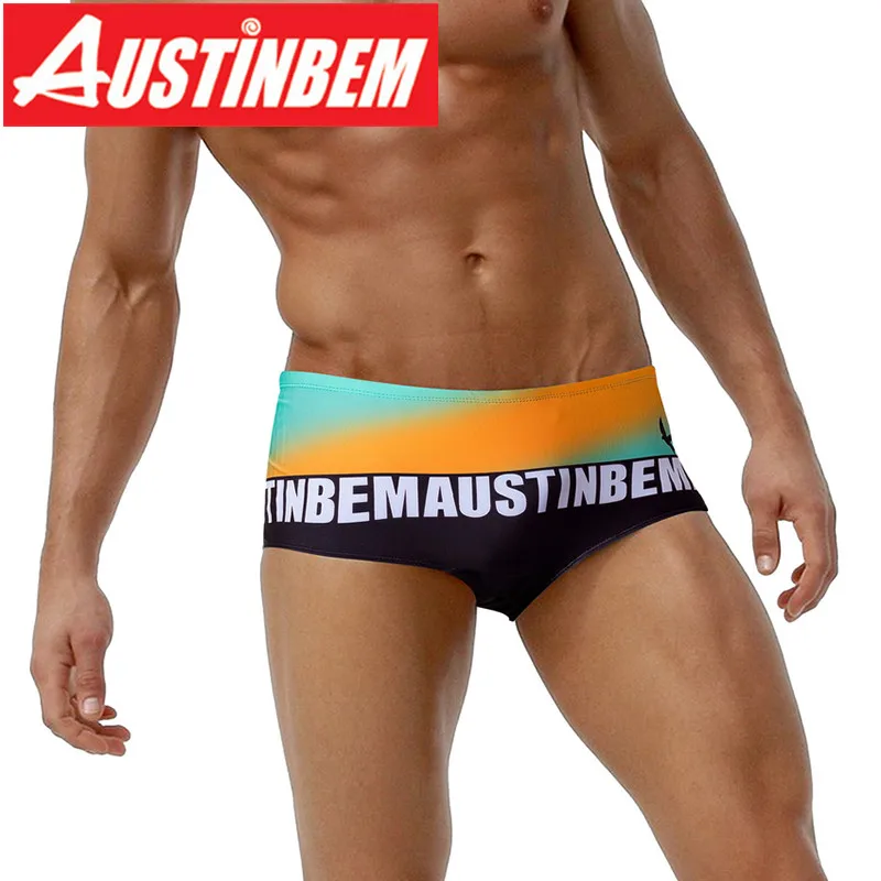 

Austinbem Men's Swimming Trunks Men Swimsuits Boxer Shorts Pool Swimwear Sunga Bikini Mens Swim Briefs Board Shorts 212