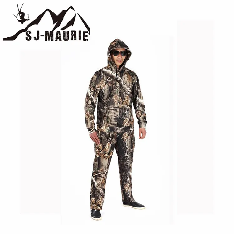 

Tactical Outdoor Hunting Jacket+Pants Breathable Camouflage Clothing Ghillie Suit Sport Hooded Jackets Men Pants Hunting Suit
