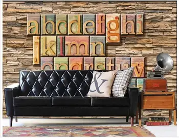 

Customized 3d photo wallpaper for walls 3 d wood stonewall retro tooling setting wall in English 3d wall murals wallpaper decor