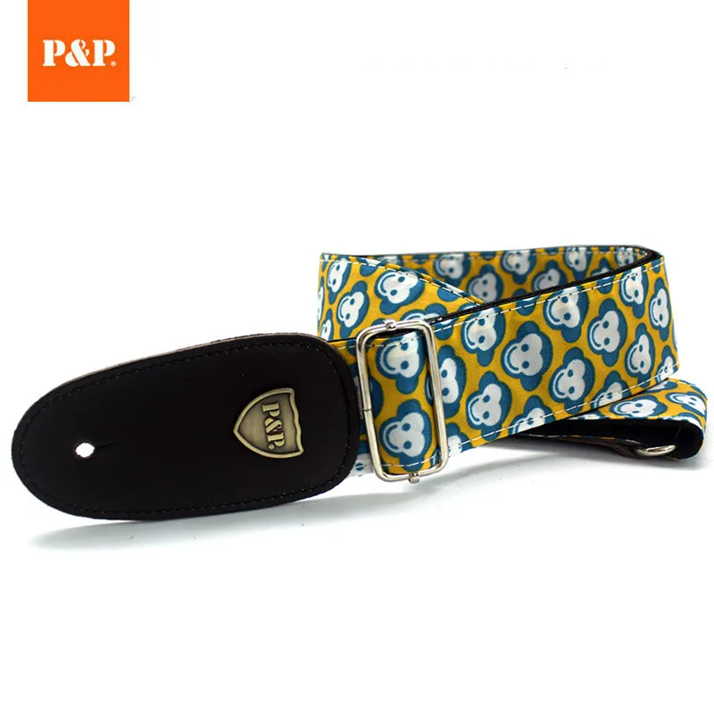 Guitar Strap Print Double Leather Genuine Cotton Thicken 5cm Wide Adjustable Guitar Strap Folk Electric Guitar Strap Guitar Strap Print Double Leather Genuine Cotton Thicken 5cm Wide Adjustable Guitar Strap Folk Electric Guitar Strap