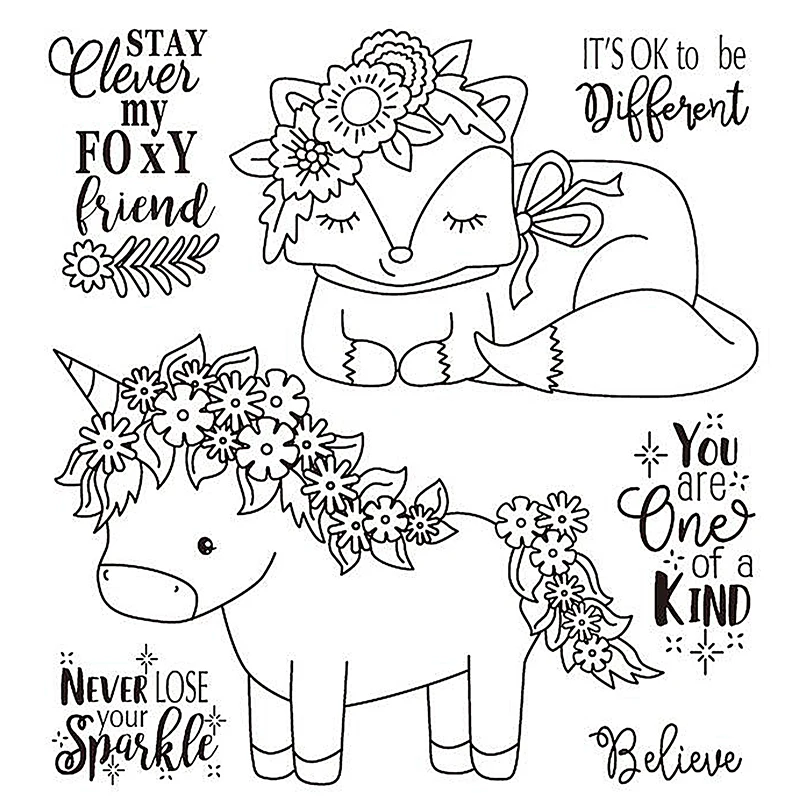 

AZSG Cute Unicorn Clear Stamps/Seal For DIY Scrapbooking Decorative Card Making Craft Fun Decoration Supplies New Arrivals