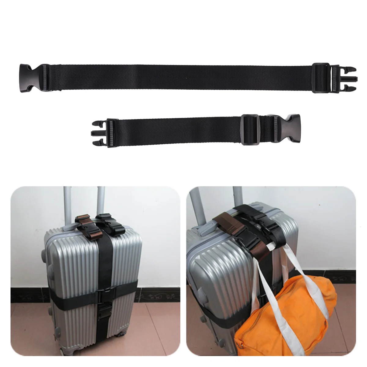 Grey Luggage Straps Luggage Accessories Straps Travel Packing Organizers Travel Bag Storage Bag Portable Bungee Cord Bag Small Safe Travel Luggage Belt Luggage Packaging Storage Bag 