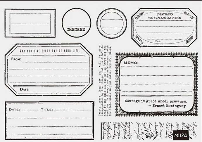 

Ticket sign Clear Stamp for Scrapbooking Transparent Silicone Rubber DIY Photo Album Decor 989