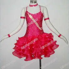 Топ продаж латинское танцевальное платье, бальное платье, танцевальная одежда, DMC стразы, Латинская Сальса Танго бальное платье, черное LD-0030