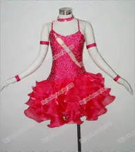 Top sales latin dance dress,ballroom dress,dance wear,DMC stones , latin salsa tango ballroom dance dress,black LD-0030