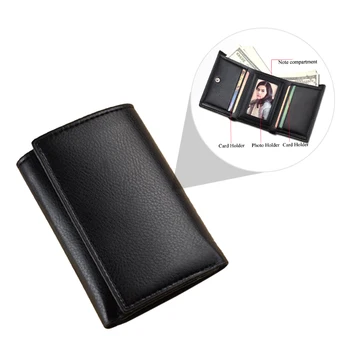 

MINIFOUS Fashion Brand Men Wallet PU Leather Short Solid Hasp Women Wallets Vintage Credit Card Money Purse Casual Wallet