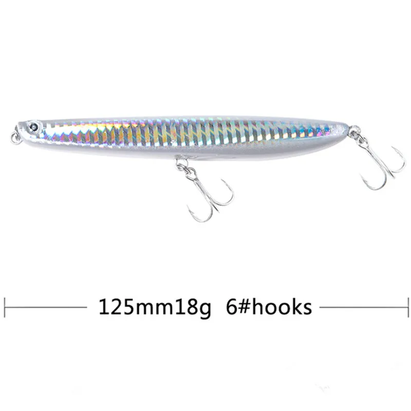 

Ufishing Floating Hard Fishing Bait Pencil Lure 12.5cm 18g Long Casting Artificial Bait 1 Pcs/Lot Slim Body Pike Lures