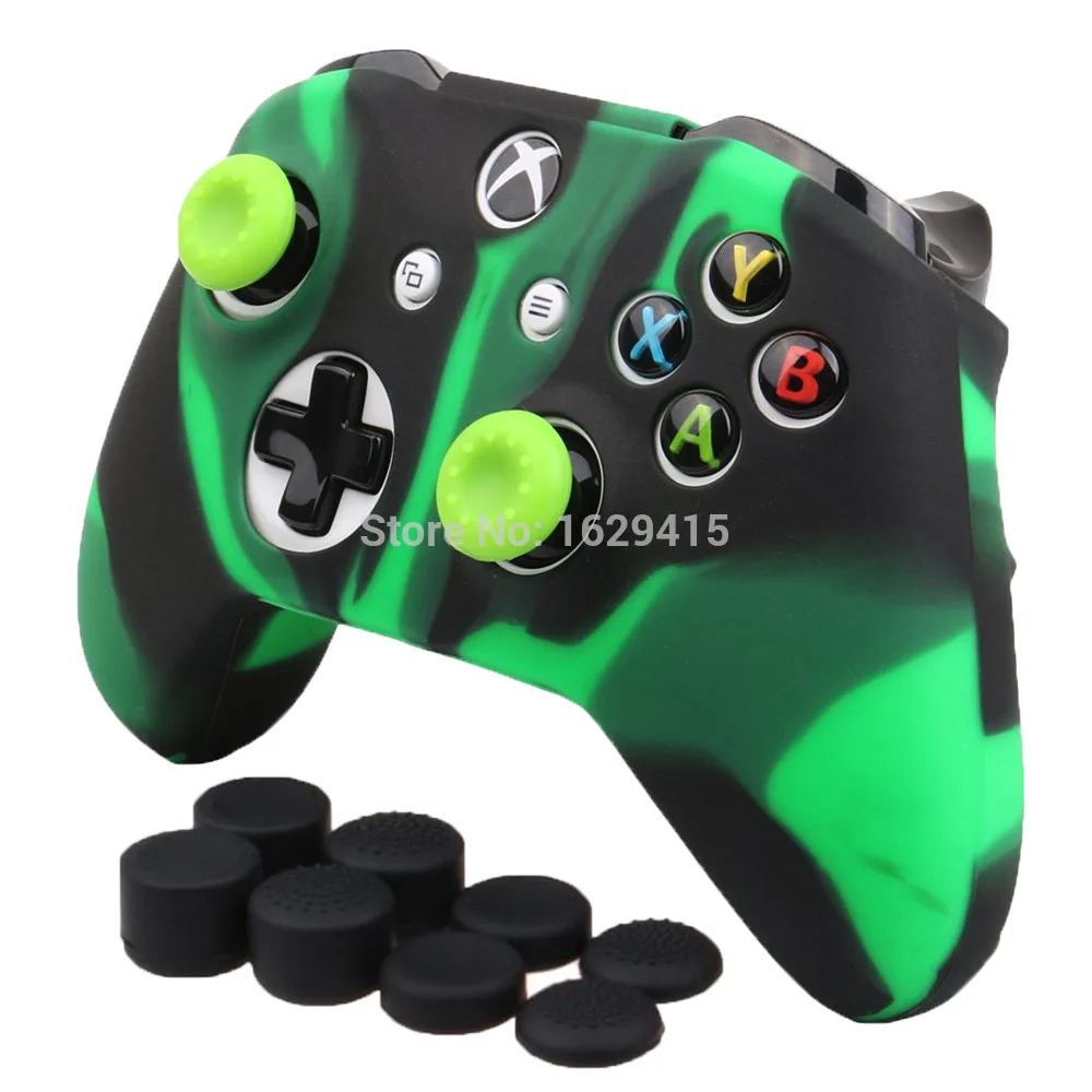 

IVYUEEN Silicone Skin Case for Microsoft Xbox One X S Slim Controller Protective Cover with 8 x Analog Thumb Joystick Caps