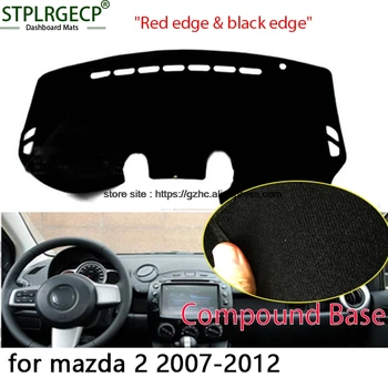 

StplrgeCP For mazda 2 2007-2012 double layer Car Dashboard Cover Avoid Light Pad Instrument Platform Dash Board Cover Sticker