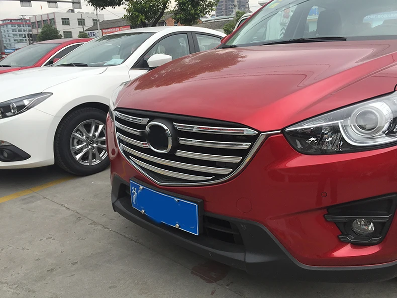 Подходит для Mazda CX-5 CX5 Хром Передняя решетка сетки гриль бампера trim insert капот декоративный молдинг гвардии протектор