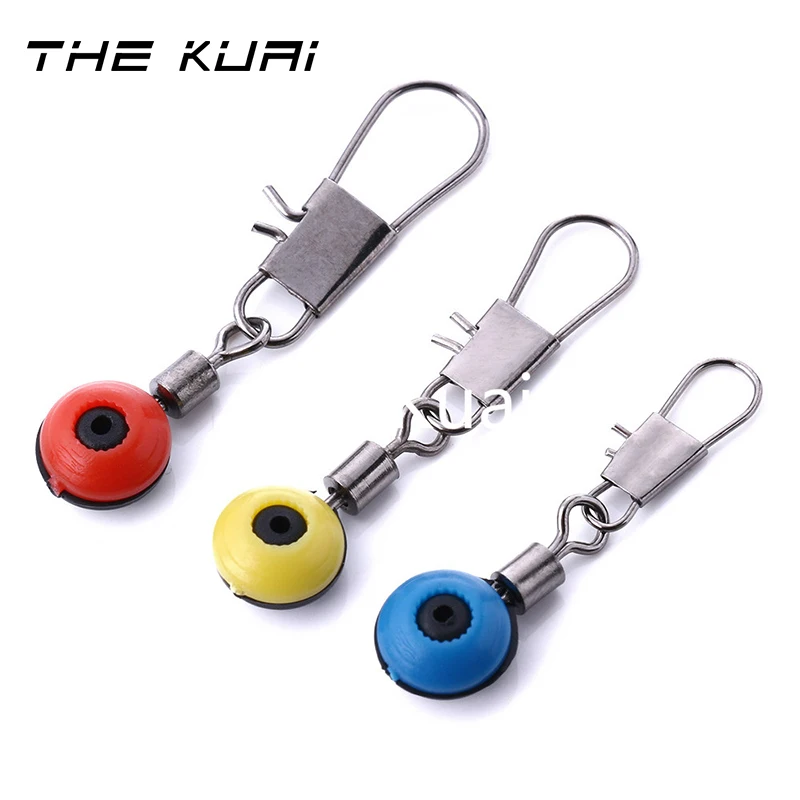 

THEKUAI 50pcs Isca Artificial Sea Fishing Lure Ring Ocean Space Bean Connecter With Rolling Swivels+Safety Pin Fishing Trackle
