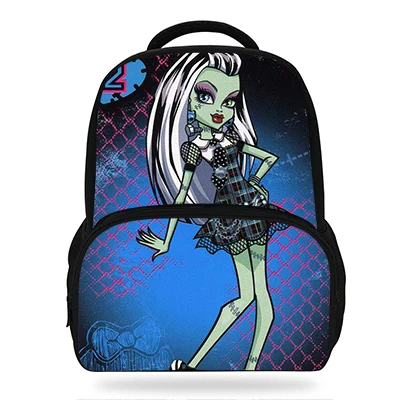 14 дюймов Monster High Draculaura/Clawdeen Wolf/с изображением героев мультфильма «Школа печати Школьный рюкзак для детей повседневная школьная сумка для девочек - Цвет: E7059