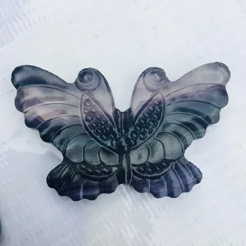 

Natural crystal quartz fluorite butterfly ornamental animal