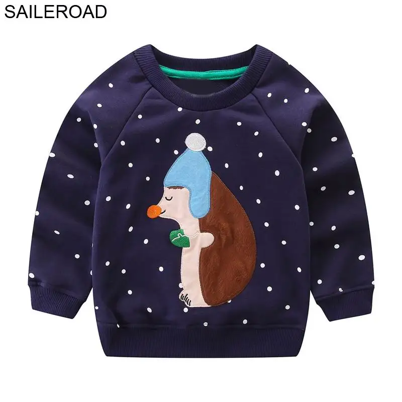 SAILEROAD 2-7лет Животное Кролик Аппликации Девушки Кофты Детская детская одежда Осень Одежда для новорожденных мальчиков Мальчики с длинным рукавом - Цвет: 3058 same picture