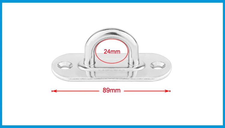 2 шт. тяжелых 9 мм SS304 продолговатые площадки пластины с проушиной штапельного кольцо крюк петля лодка морской яхты тени паруса галстук вниз