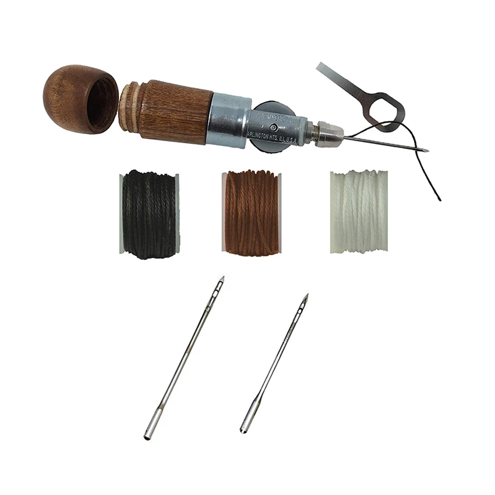 

New Leathercraft Sewing Stitching Awl Tool Kit DIY Craft Leather Canvas Bag Belt Repair Lockstitch Set XOA88