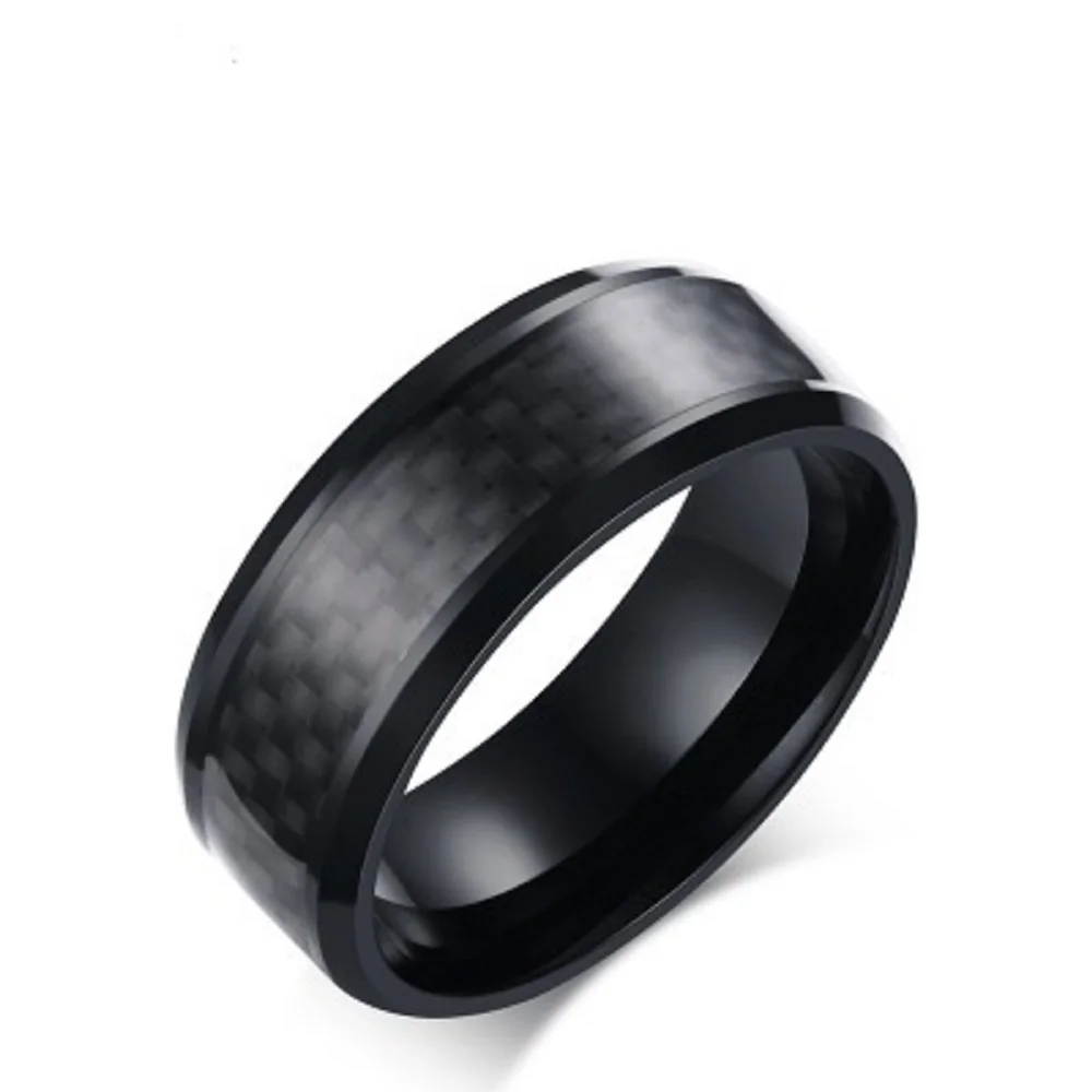 Mens Stainless steel ring 8MM Tungsten Ring KR2276in Rings from