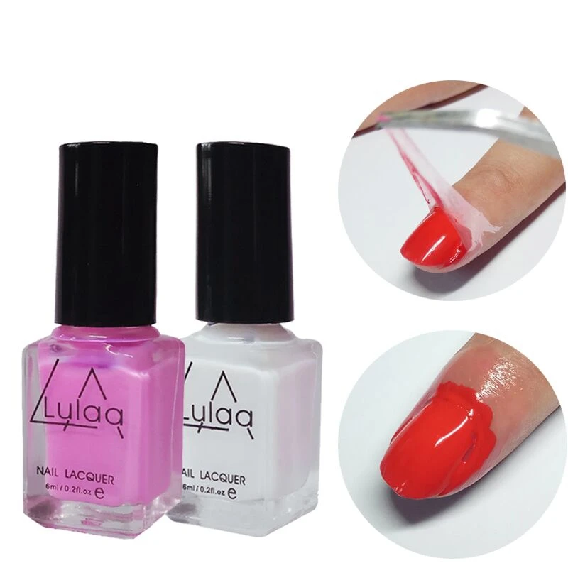 

Peel Off Liquid Nail Art White Pink Tape Latex Tape Finger Skin Protected Glue Base Coat Care Nail Art Palisade Cuticle Cream