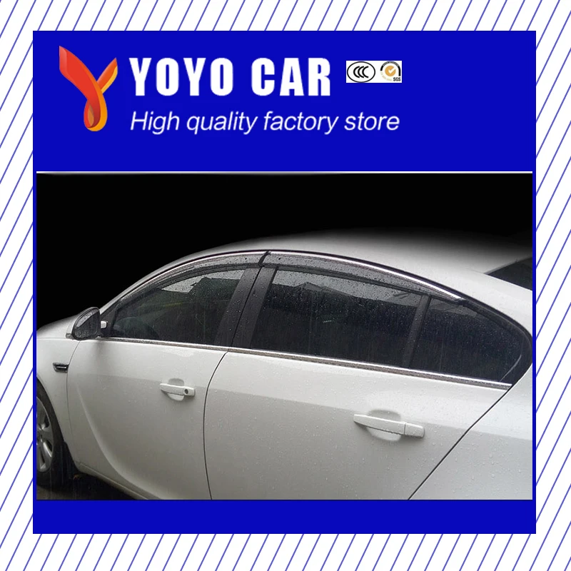 

Hot sale 4 Piece Injection molding trim vent shade rain sun wind deflector window visor for Regal 2009-2015