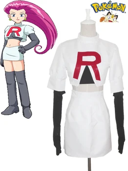 

Cartoon Pocket Monster pokemongo Anime Cos jesse uniform Halloween Woman Man Cosplay Costume