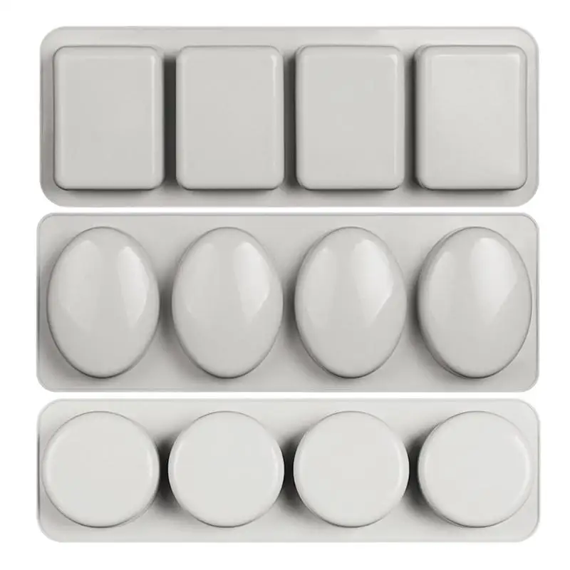 

4-grids Multi-function Silicone Soap Mold DIY Handmade Craft 3D Kitchen Making Forms Baking Soap Mould for Soap Making